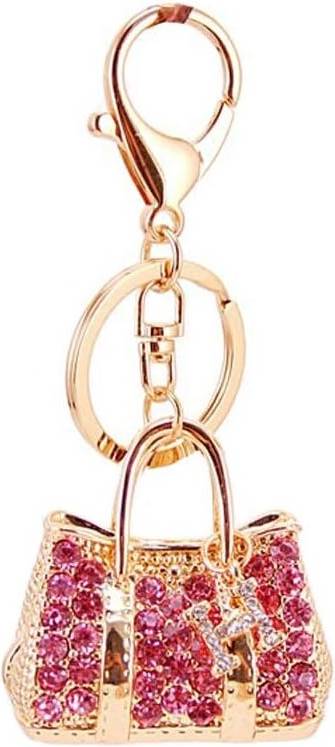 GOPatriot Memory Rhinestone Keychain Cute Handbag Decoration Car Key
