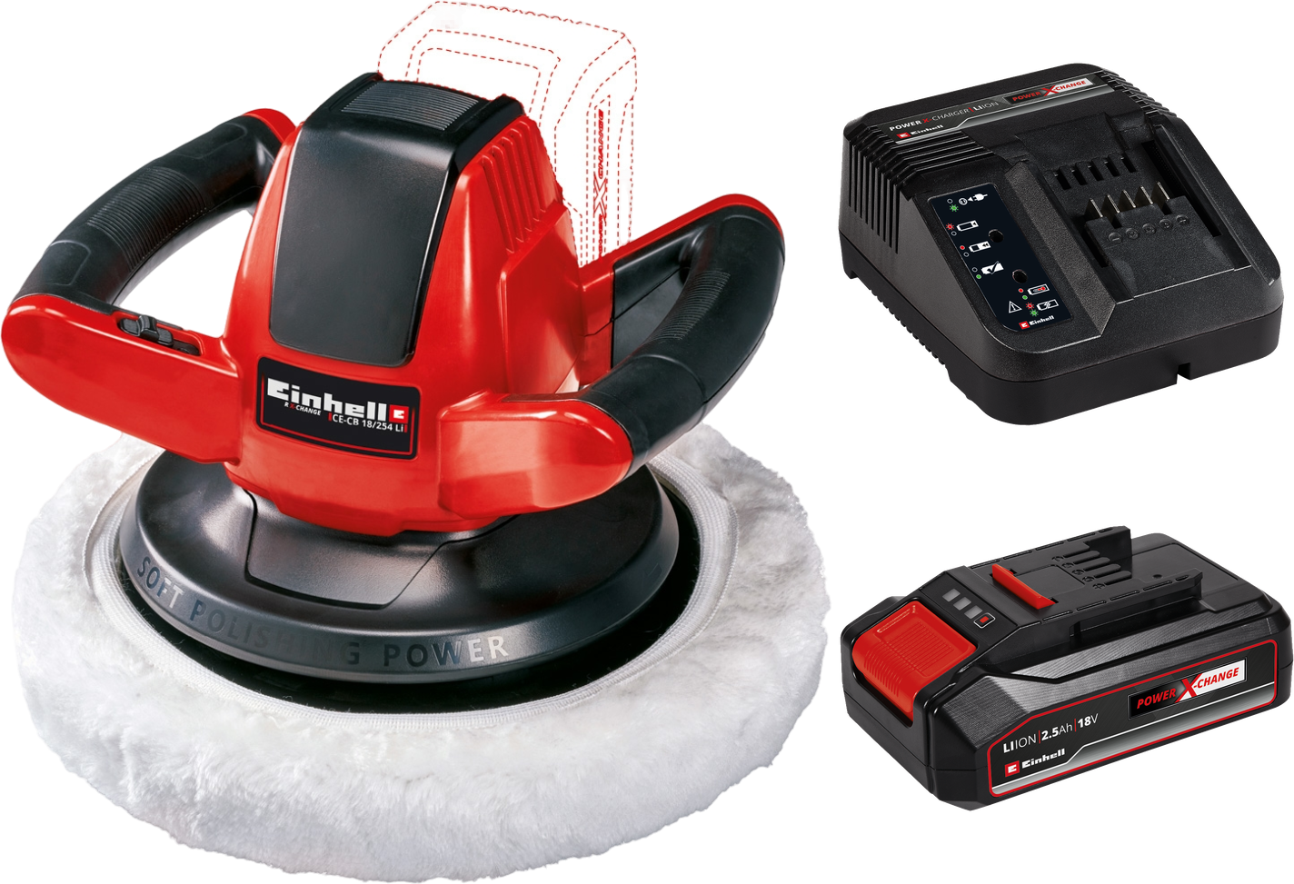 Einhell CE-CB 18V/254 Li Poleremaskine