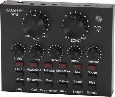 Sodial Sound Card Audio Set Interface External USB Live Microphone Sound Card