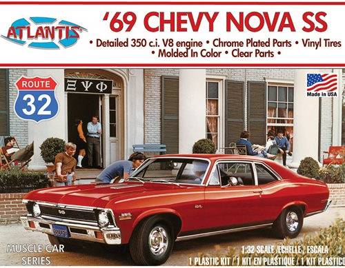 Car model Atlantis Route 32 Muscle Car Series Scale Model Kit