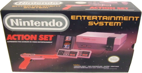 Nintendo nes 8 bit Nintendo 8-bit Action Set Console 2 Controllers SMB/Duck Hunt Zapper