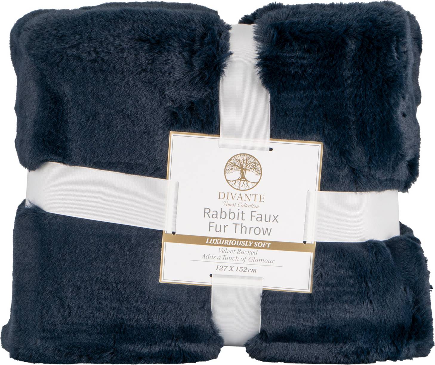 Divante Rabbit Faux Fur Blankets Blue