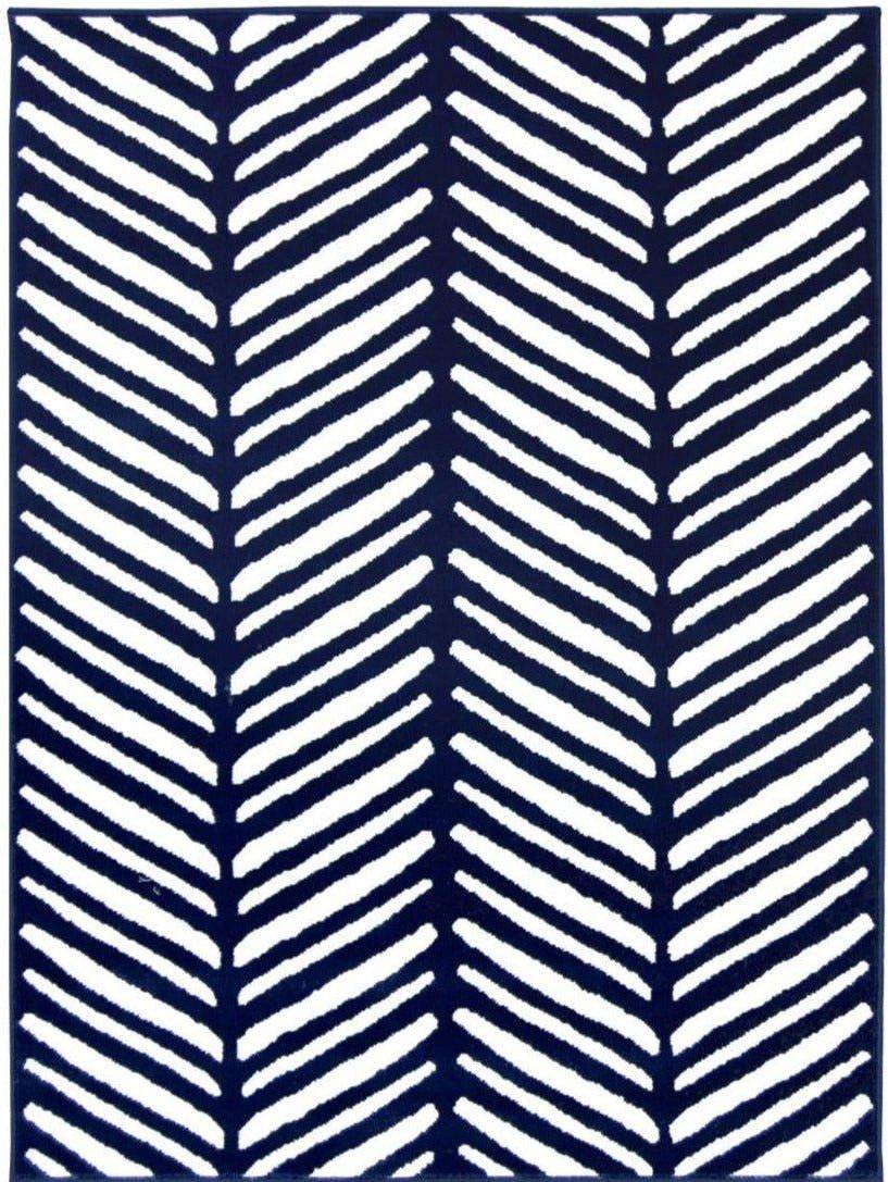 THE RUGS Maestro Collection Herringbone Blue