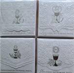 Invitations Communion square 5pcs