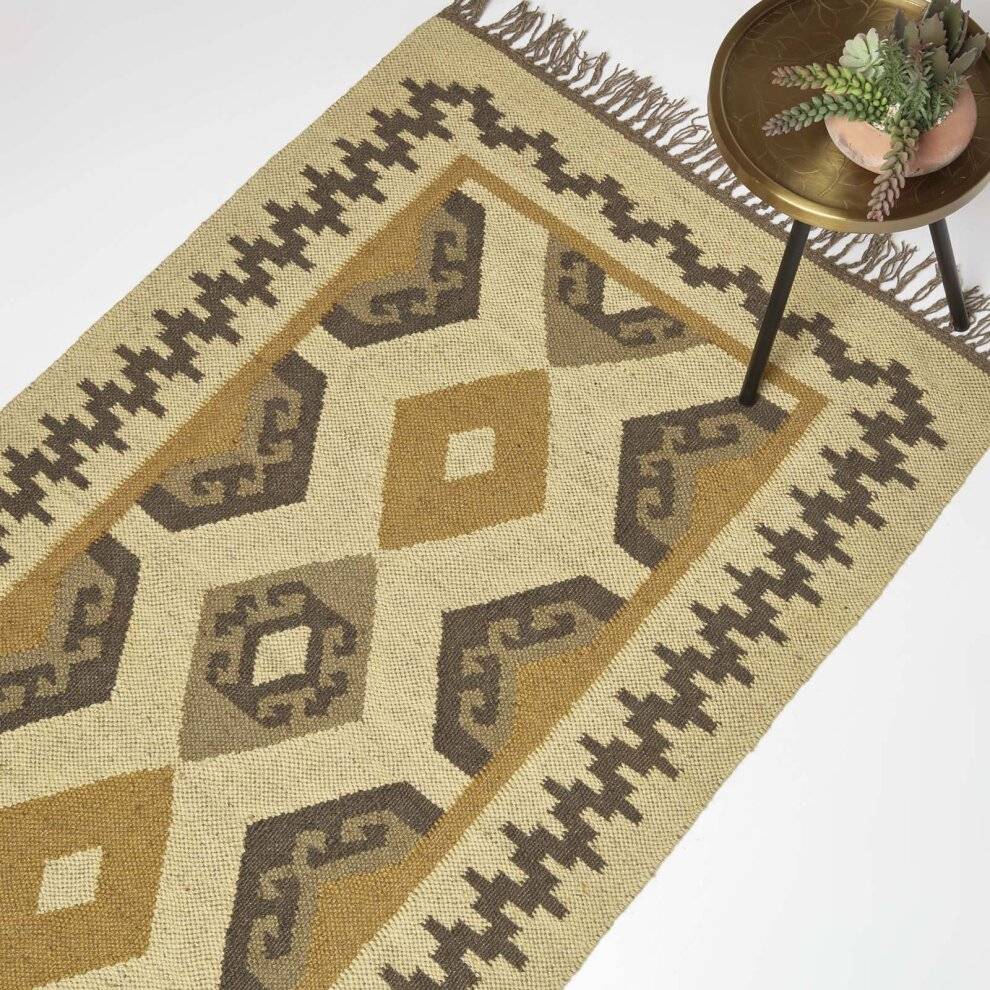 Homescapes Ravar Kilim Brown