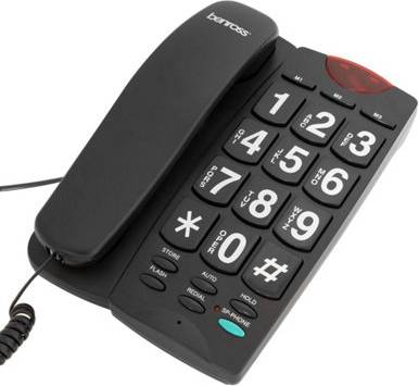 Benross Big Button Telephone With Ringer Light Black