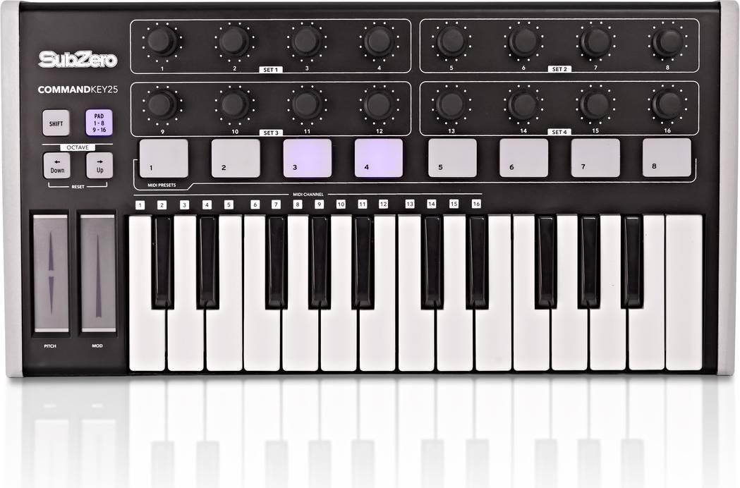 SubZero CommandKey25 Universal Midi Kontroller