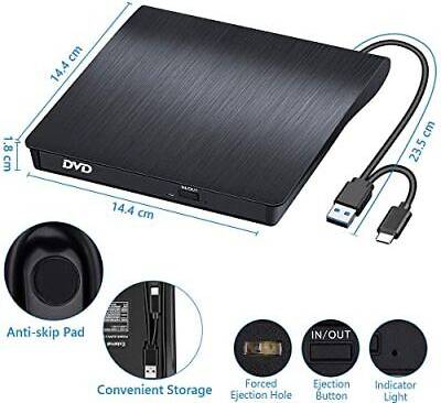 Linux laptop BEVA USB 3.0 Portable CD DVD Rw Drive