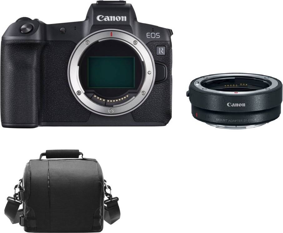 Canon EOS R Black + EF-EOS R Mount Adapter + camera Bag