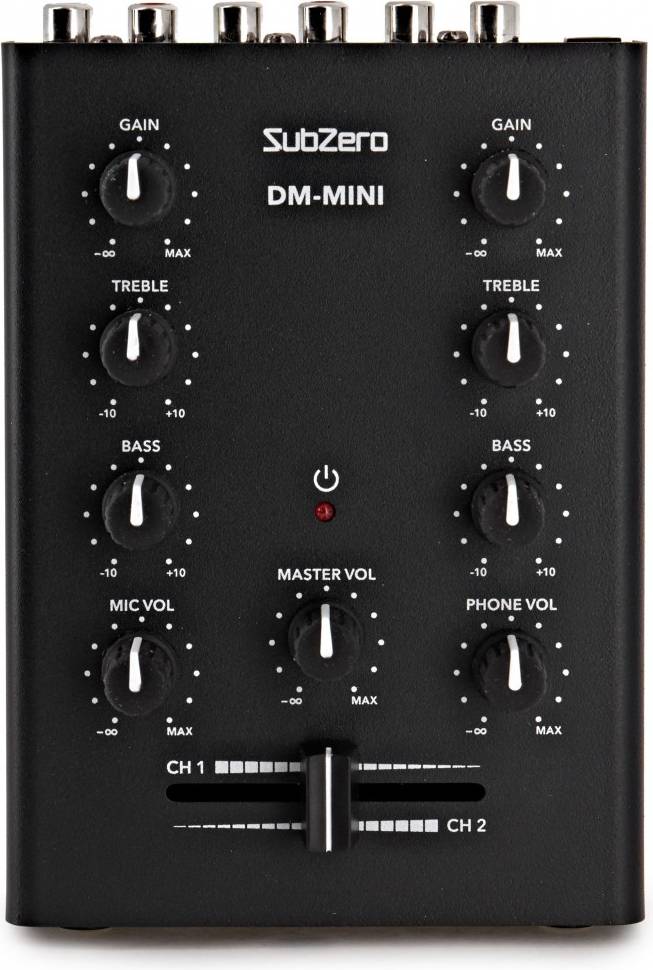 Mixer dj SubZero 2 Channel Mini DJ Mixer