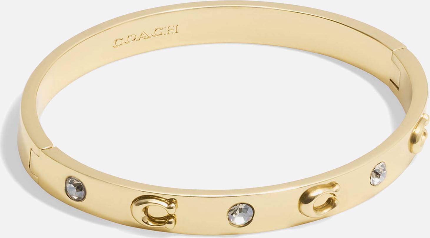 Coach Signature Stone Gold-Tone Boxed Bangle