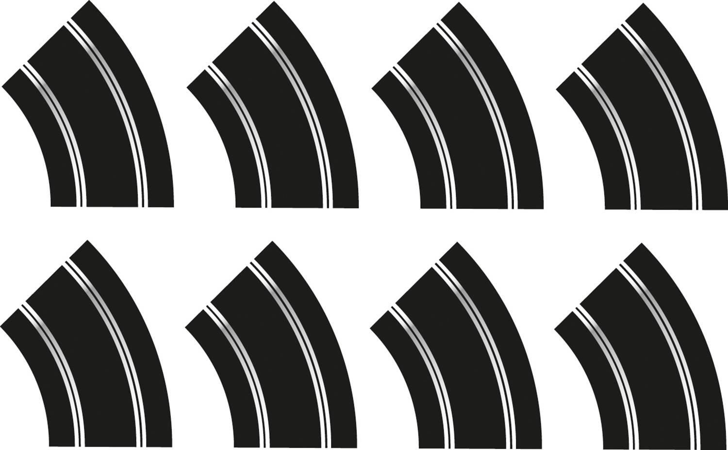 Scalextric set Scalextric Scalextric R2 Curve *8 Track Extension Pack