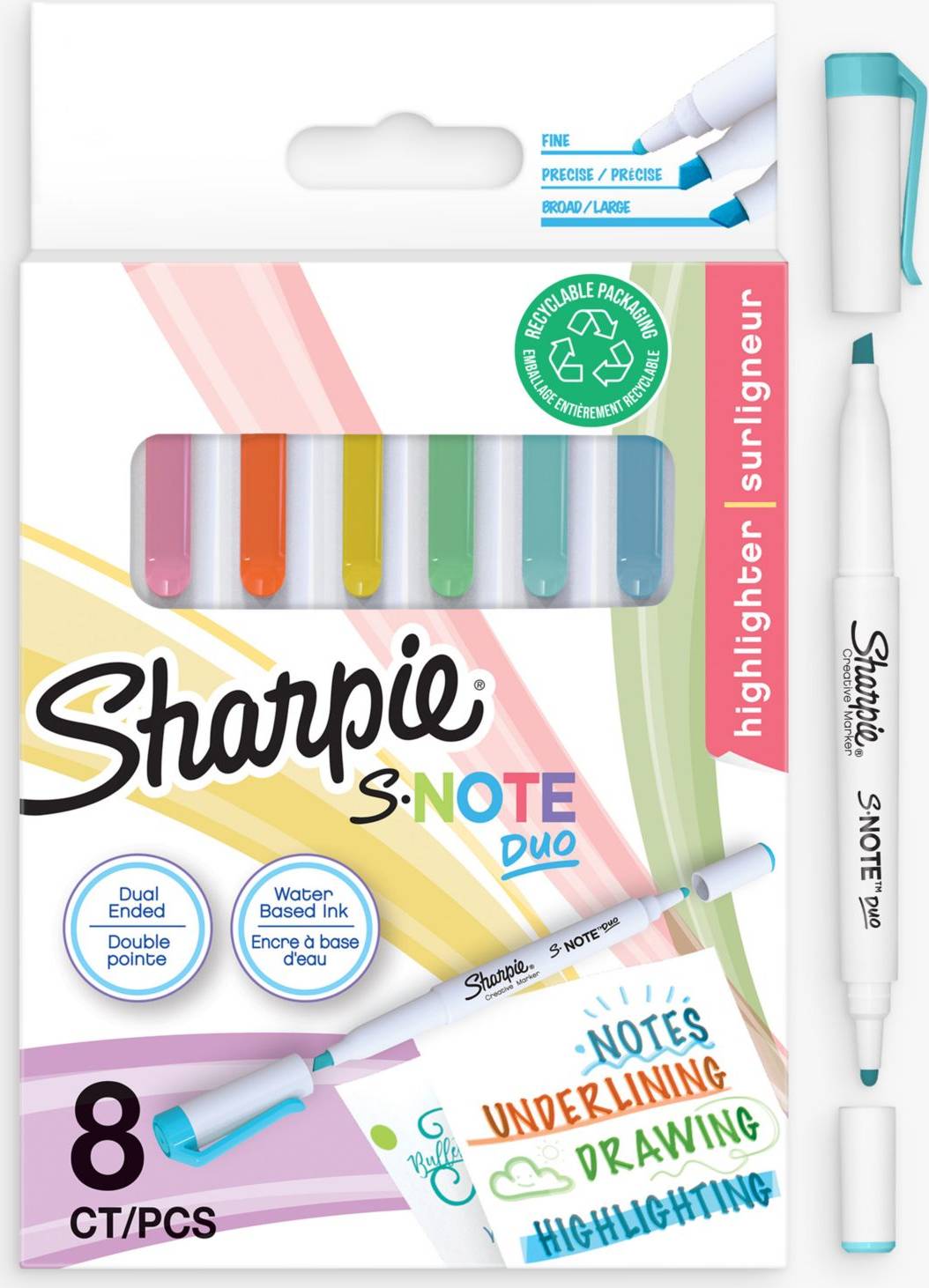 Sharpie S-Note Duo Filttuscher Set 8 Delar