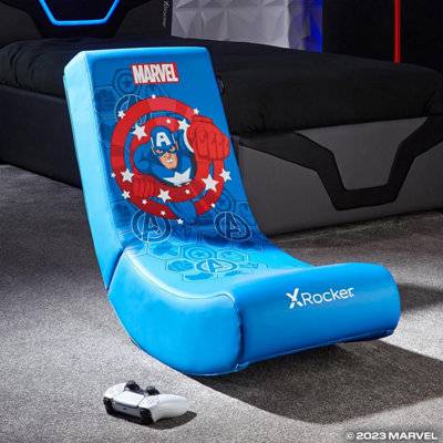 X-Rocker Captain America Video Rocker Chair - Blue/Multicolour