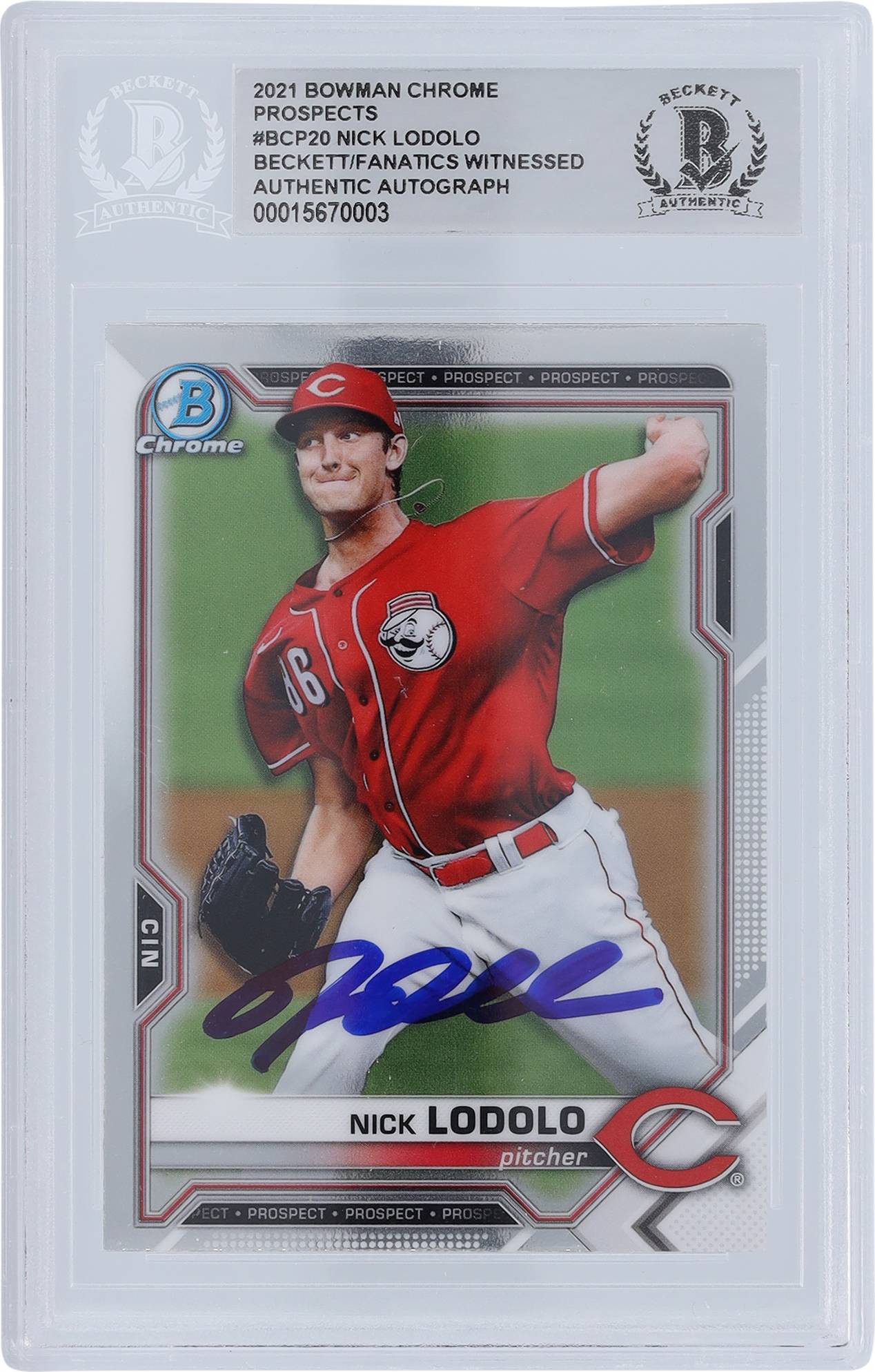 Nick Lodolo Cincinnati Reds Autographed Rookie Card