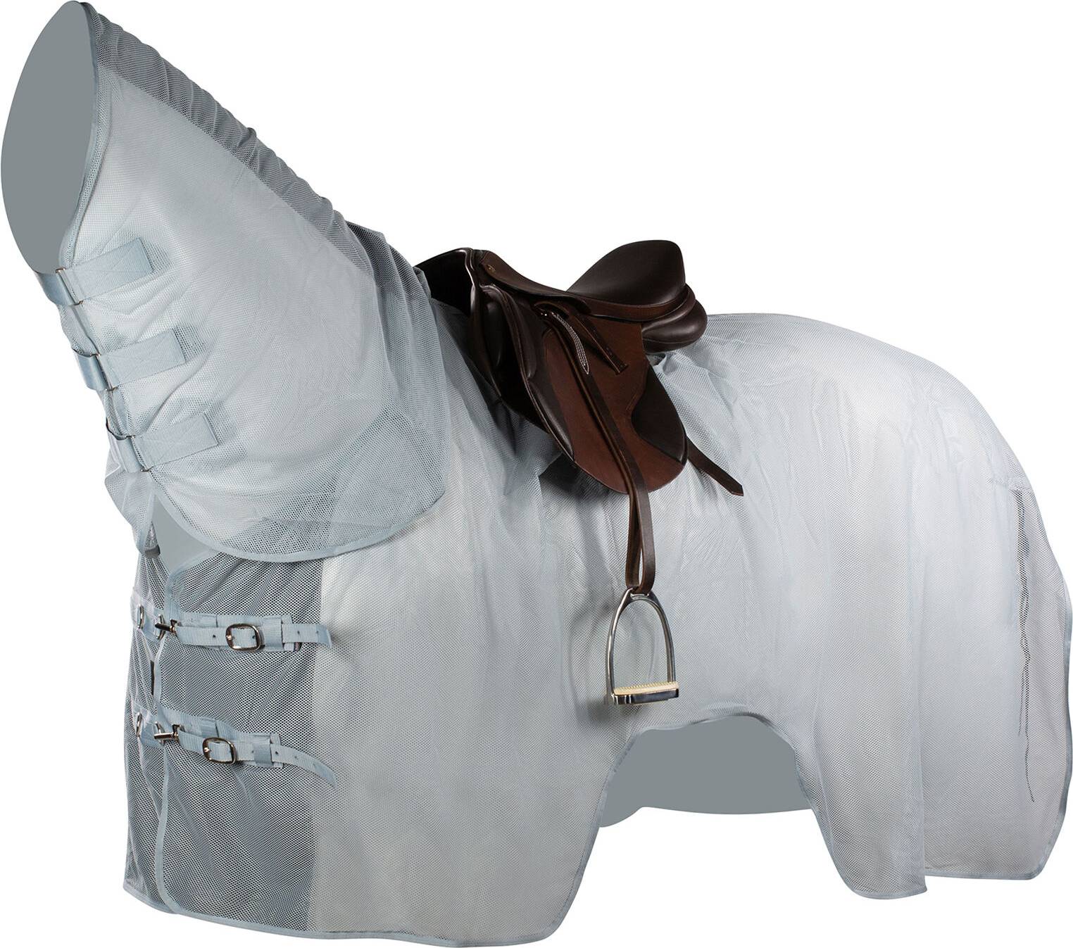Horze Orleans Fly Riding Rug High Rise Grey 135 unisex