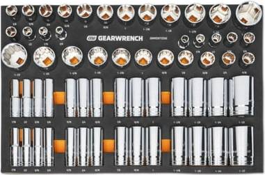 GearWrench In Drive Master Sae Socket Set In Foam Storage Tray 60Pc Tool Kit