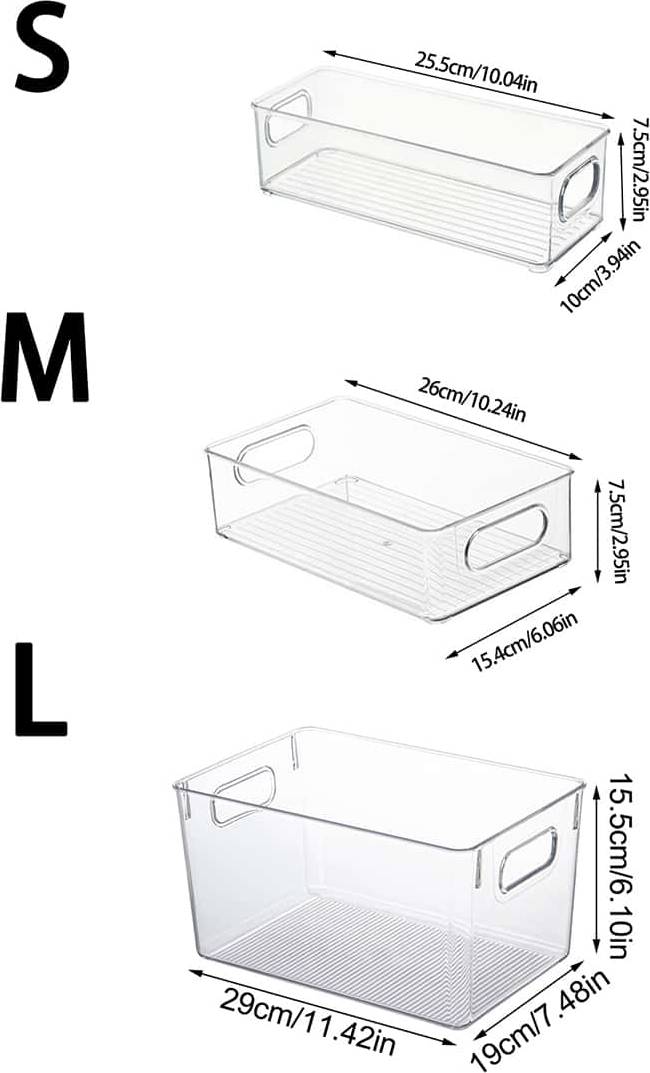 Shein 1pc Kitchen Transparent Storage Box, Multi-functional Drawer-type Storage Box With Clear Separation, Food Preservation Container