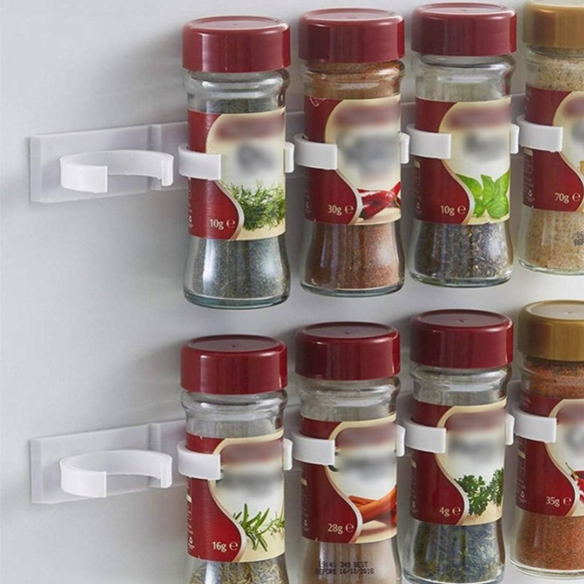 Shein Wall Mounted Universal Spice Jar Storage Rack