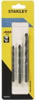Stanley Tools 3 Piece HSS-R Drill Bit Set