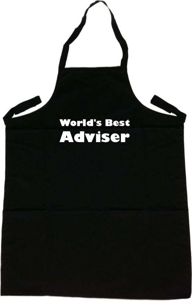 TeeTreeDesigns World's Best Adviser Apron Black