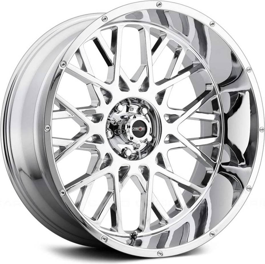 Vision Wheel 412 Rocker 22x12 5x5.5" -51mm Chrome Wheel Rim 22" Inch