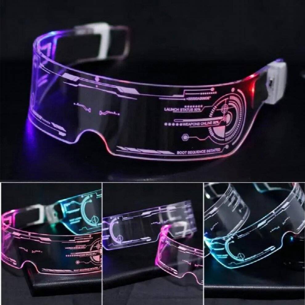 Luminous Curved LED Visor Mask