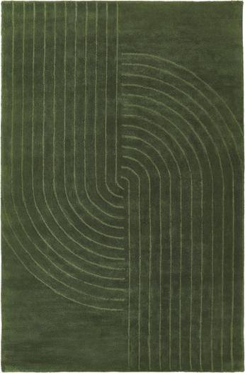 Westwing Collection High-Low Wool Rug Mason Hand-Tufted Grey