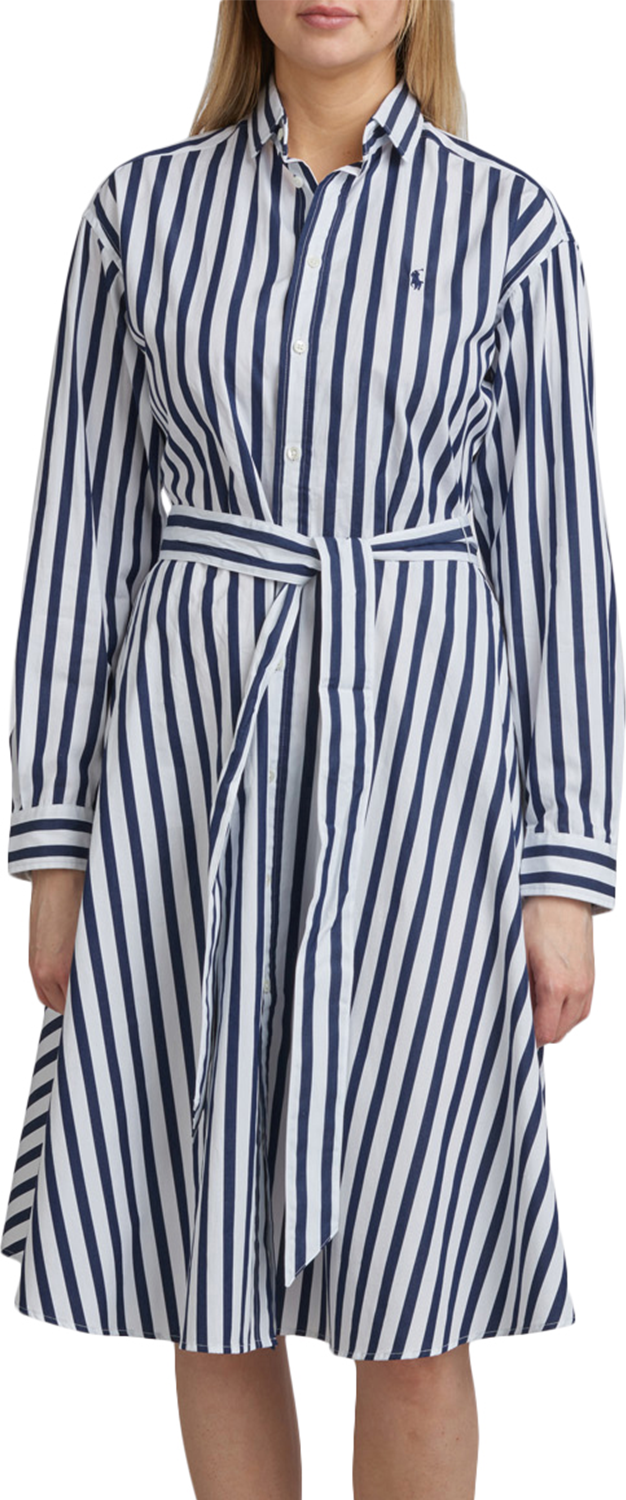 Polo Ralph Lauren Robe Midi Rayée en Coton