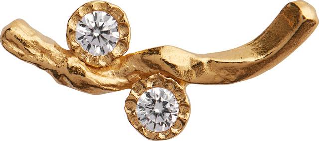 Flow Earring With Two Stones