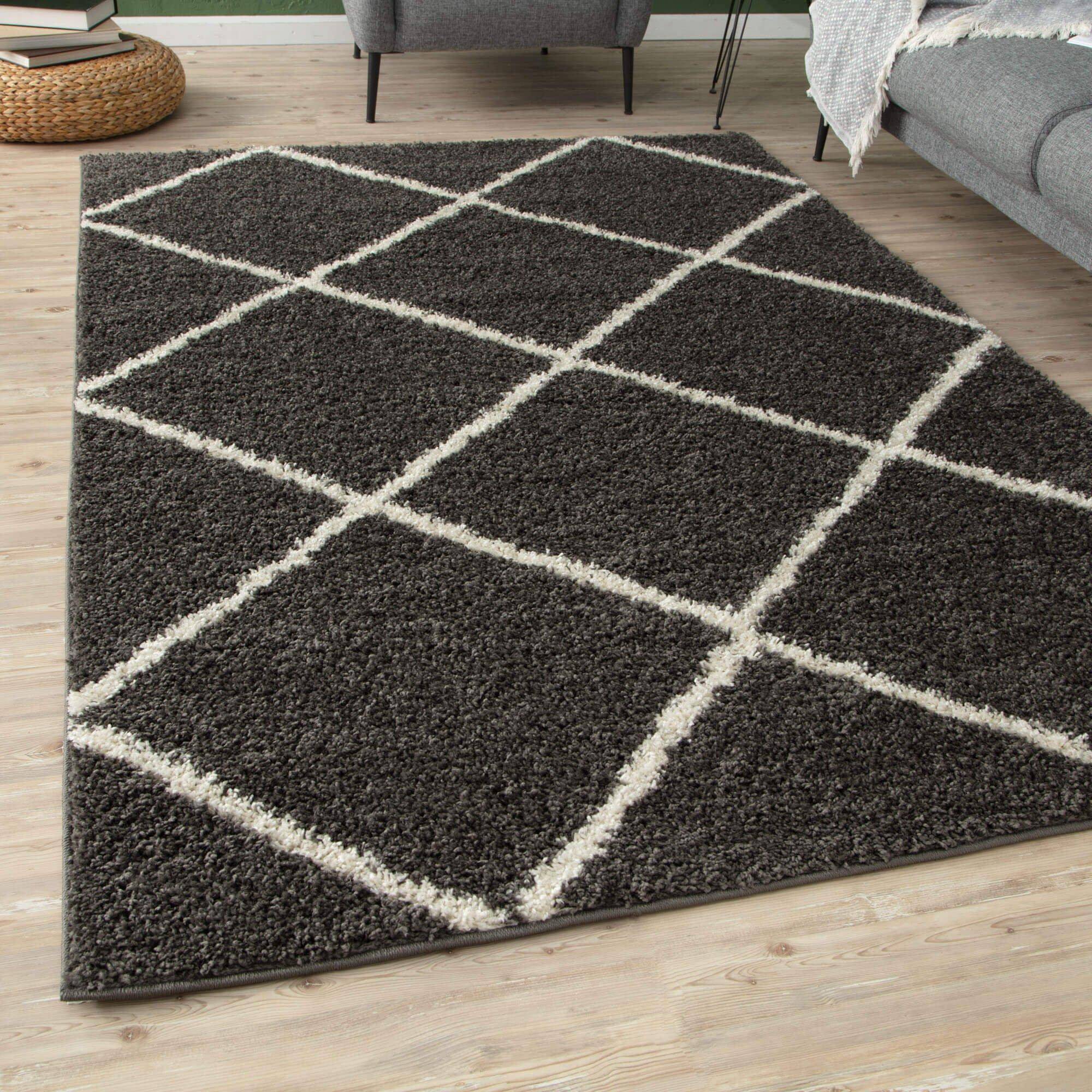 THE RUGS Myshaggy Collection Diamond In Grey