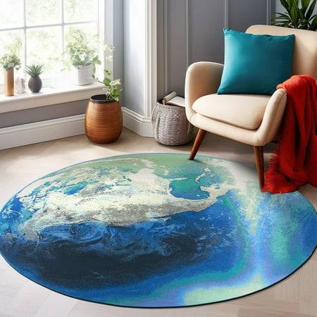 World Rug Gallery Collection Adventure Earth Blue