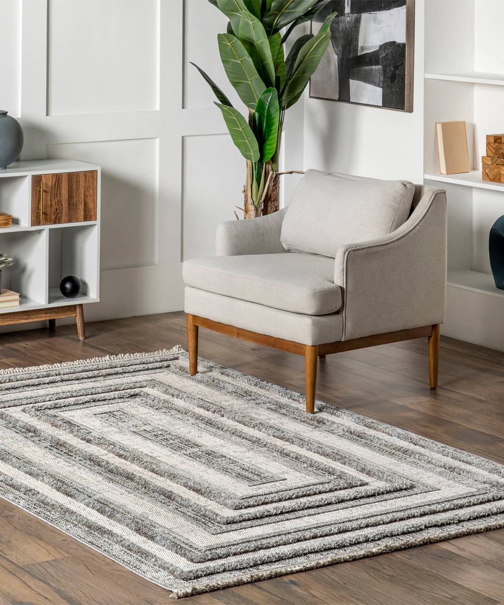 Nuloom Brooklyn Rug Co Violette Bordered Gray