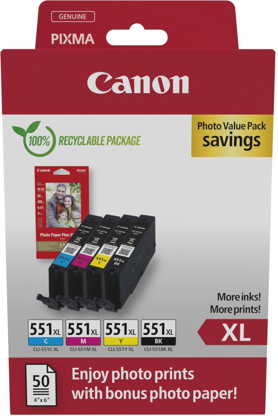Canon ink cartridges Canon 4 Colour Ink Cartridge Multipack - Yellow