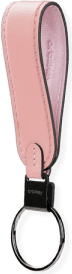 Leather Loop Keychain, Cotton Candy