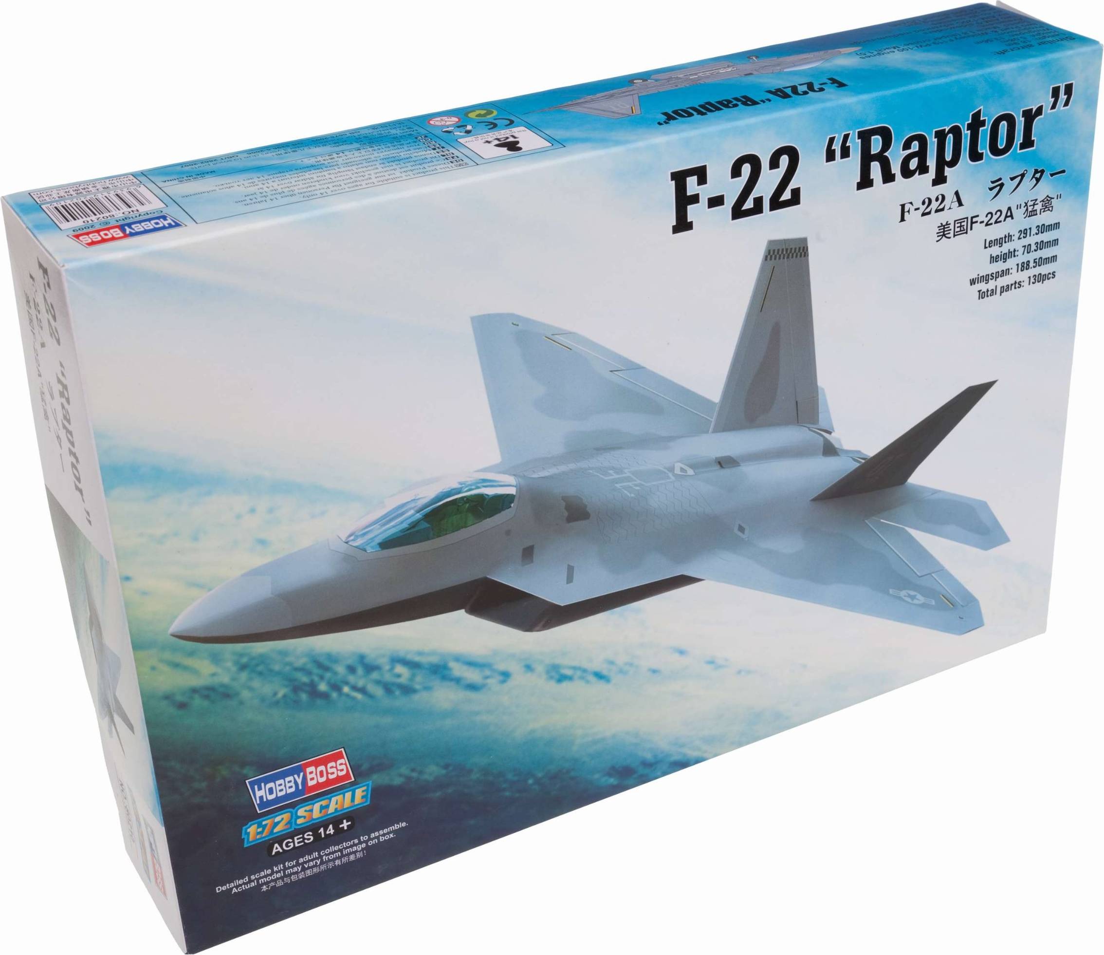 HobbyBoss F-22 Raptor Jet Fighter Airplane Kit
