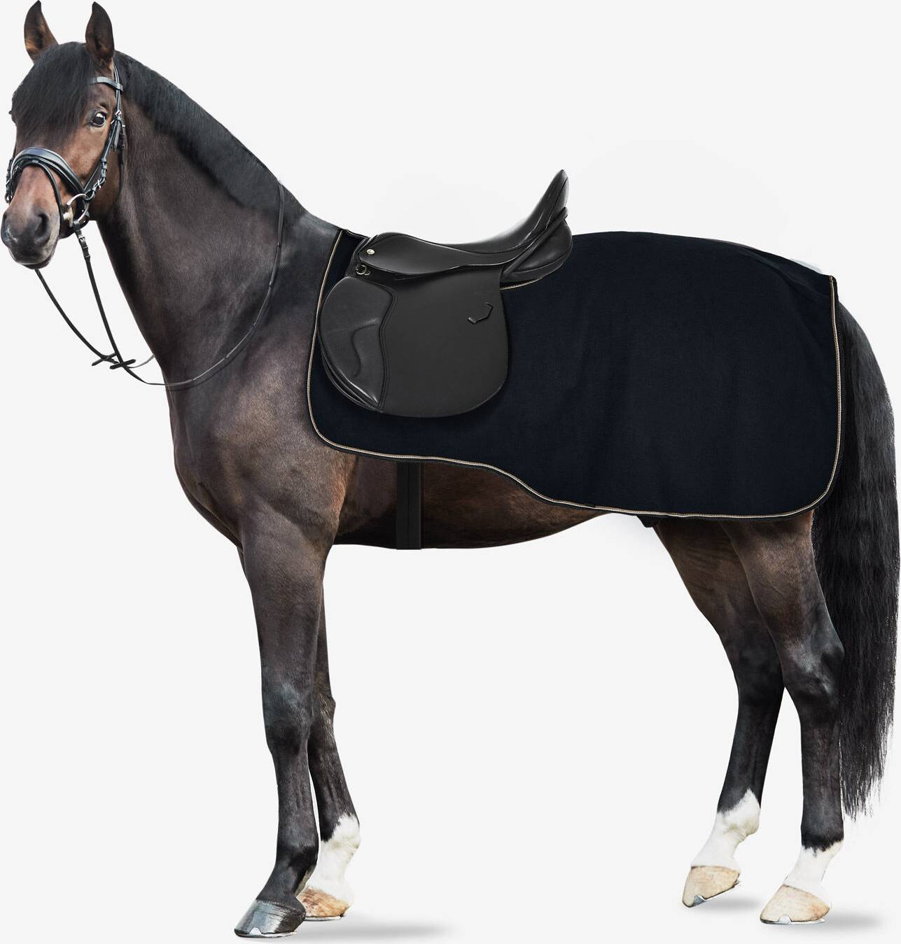 Kiel Fleece Riding Rug - Dark Navy
