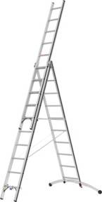 Alupro Black Line 'smart Base' Combination Ladder 3X10 Rung 6.62M