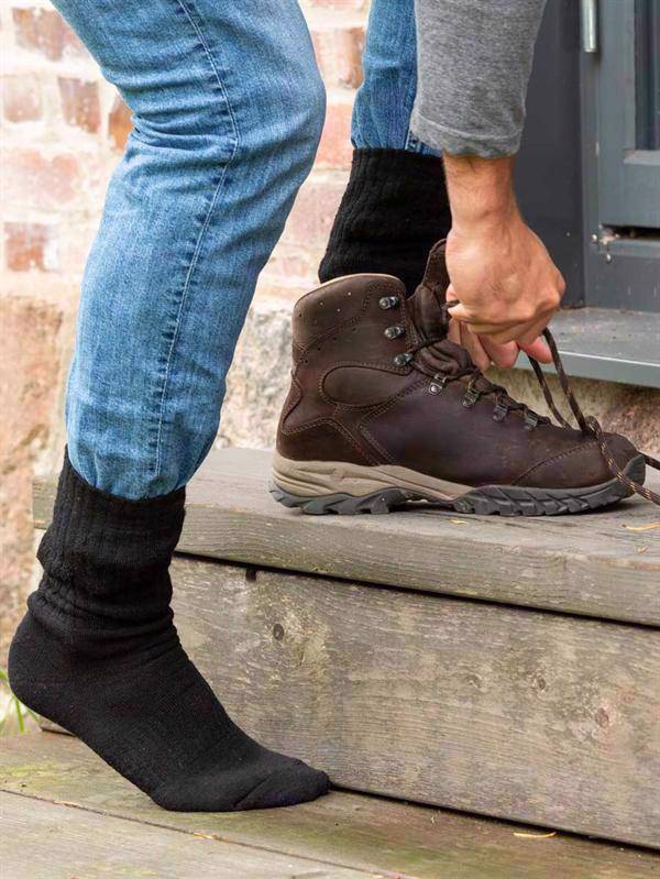 Uld undertøj dame Trofé Uld Sock Sort