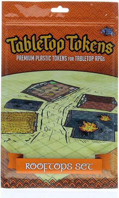Tabletop Tokens Rooftops Set Board Game