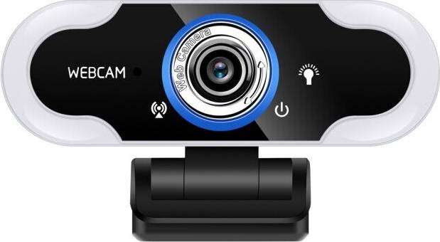 HGO Webcam With LED Ring Fill Light Computer Mini Camera USB Web Cam With Microphone Webcams1080p