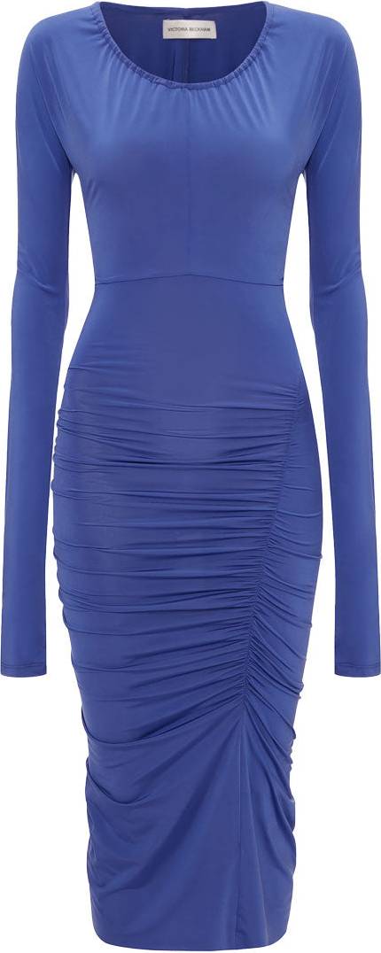 Victoria Beckham Long Ruched Dress
