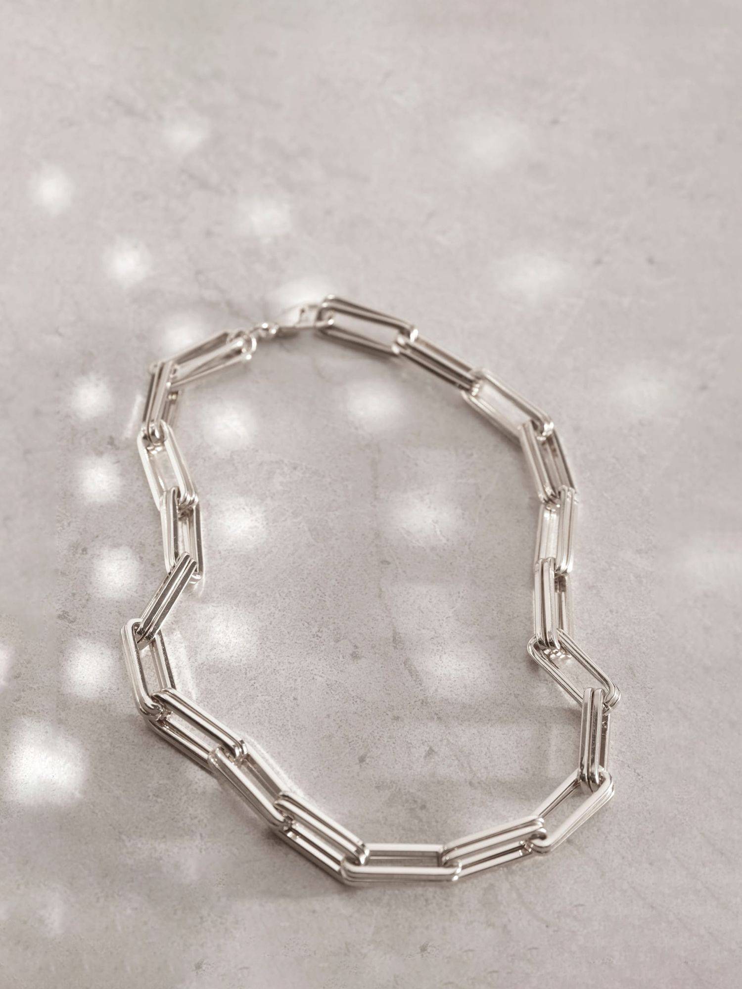 Double Rectangle Chain Necklace