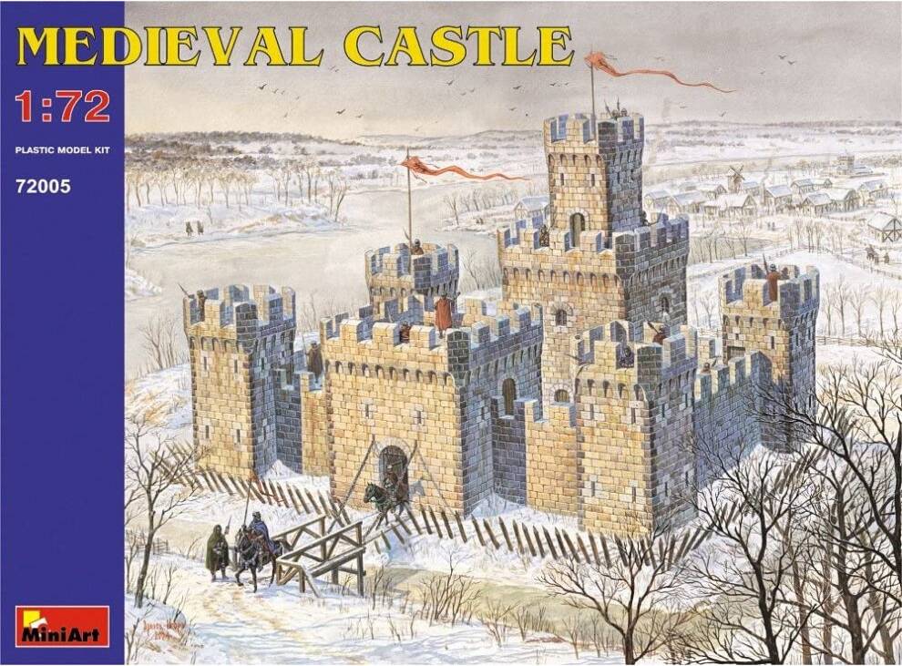 Miniart MiniArt 1:72 Scale Medieval Castle Plastic Model Kit