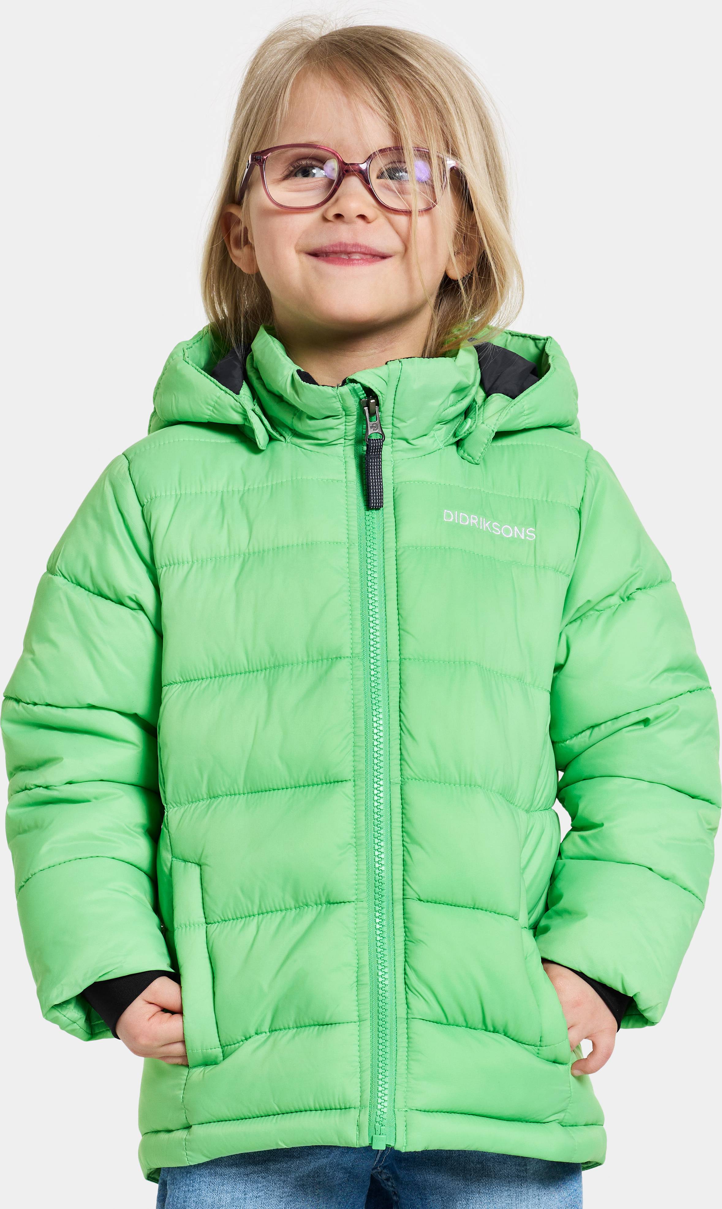 Didriksons Rodi Jacket 2 JR Dynejakke - Spring Green