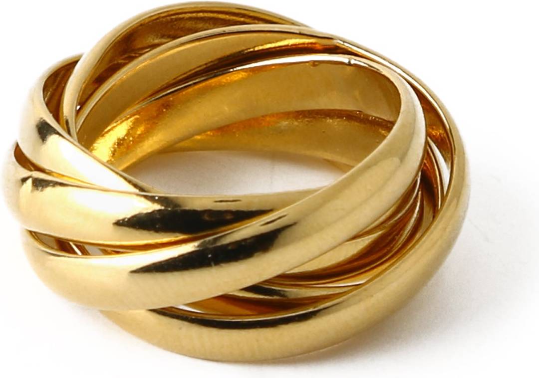 Orelia Interlocking Rings Gold