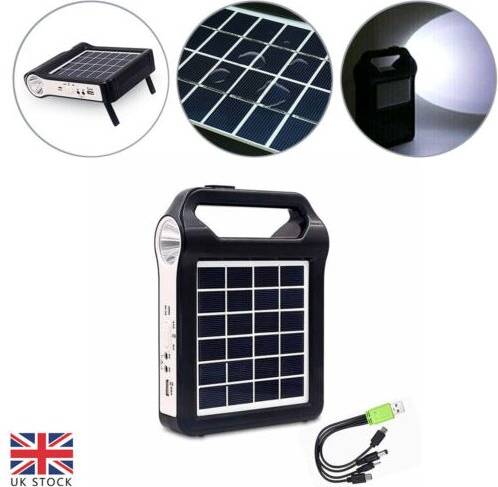 Camping power station XYLFLY Power Station Solar Panel Generator Kit Camping Power Bank Light System