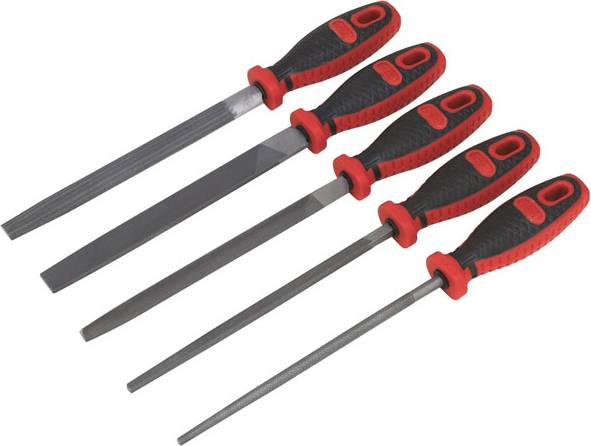 Sealey Premier Smooth Cut Engineer's File Set 5pc 200mm Rasp