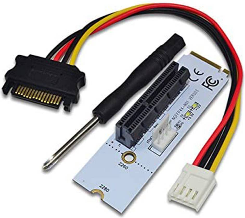 Tlily M.2 to PCI-E 4X Riser M2 Key