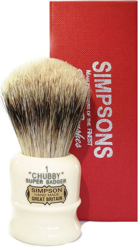 Simpsons Chubby 1 Rakborste Super Badger - Vit